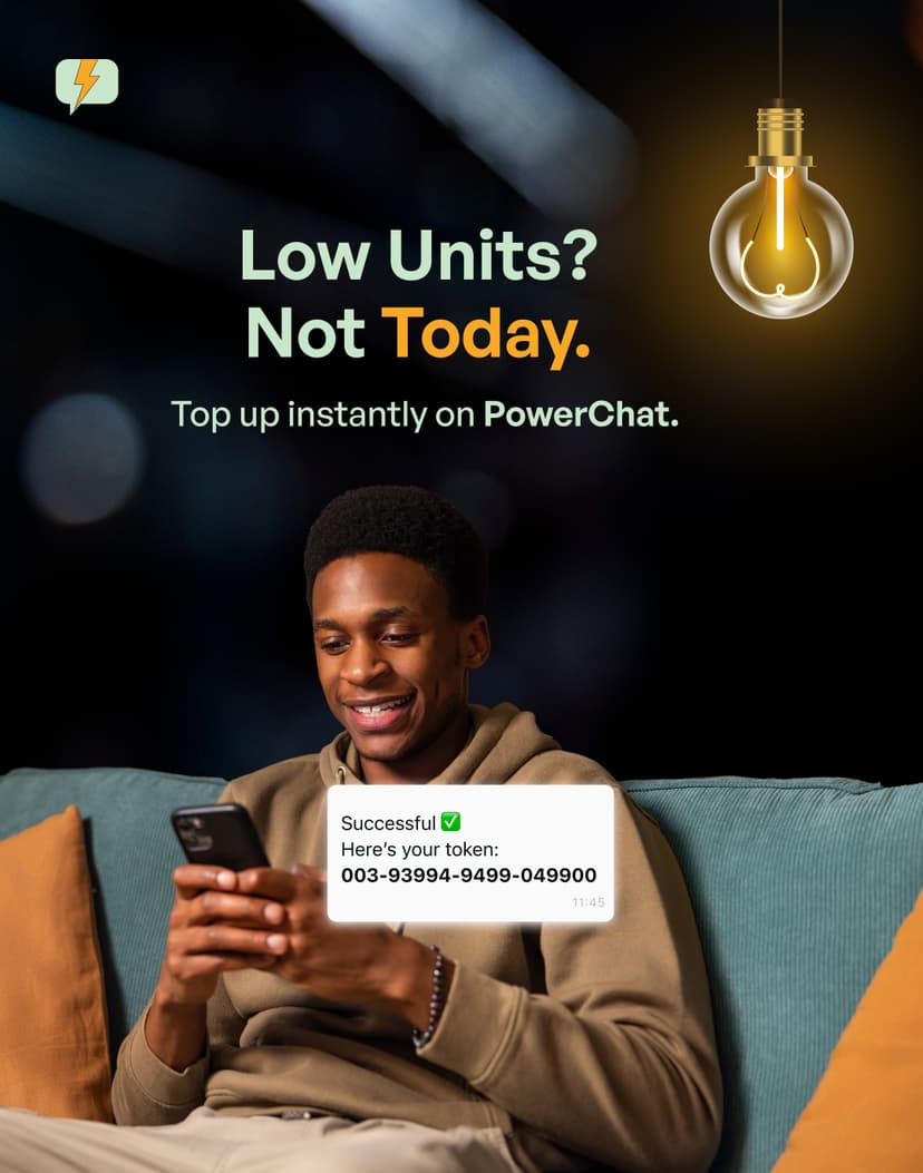 Low Units? Not Today. Top up instantly on PowerChat.