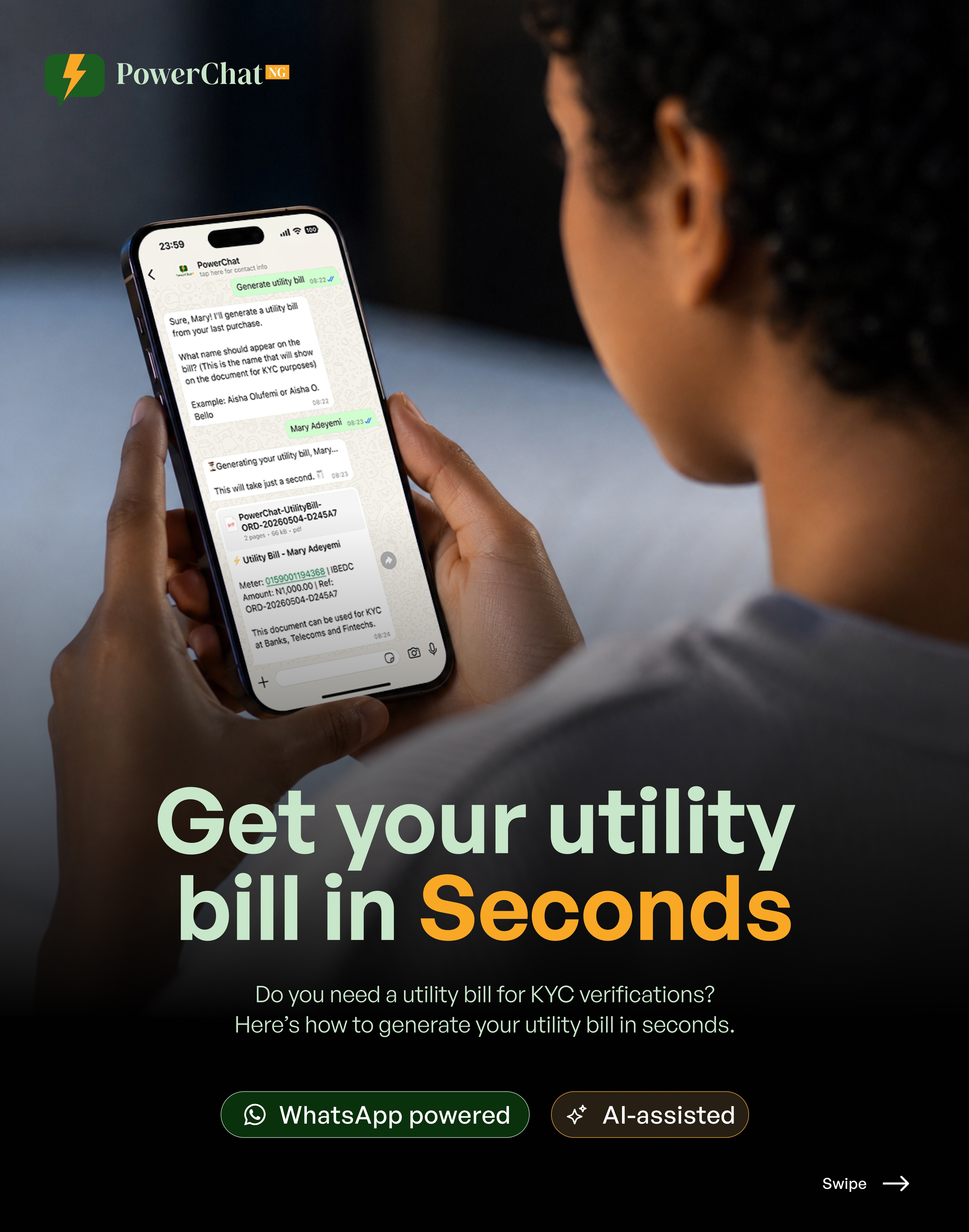 How to print utility bill — step 1
